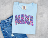 Purple Floral Mama T-Shirt and Sweatshirt