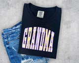 Purple and Yellow Floral Grandma T-Shirt and Sweatshirt