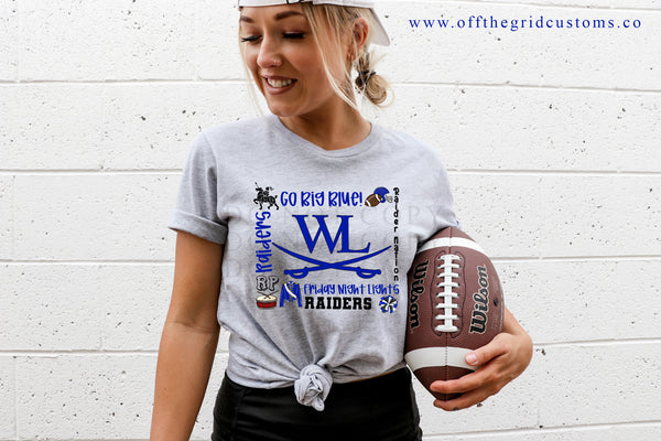 Raider Football Friday Night Collage Short Sleeve T-Shirt