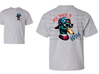 Kids Red, White & Bruh Mallard on Sport Grey Short Sleeve T-Shirt