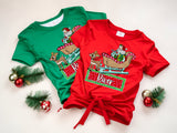 KIDS Reindeer pulling Santa's Sleigh Girl Version T-Shirt and Sweatshirt