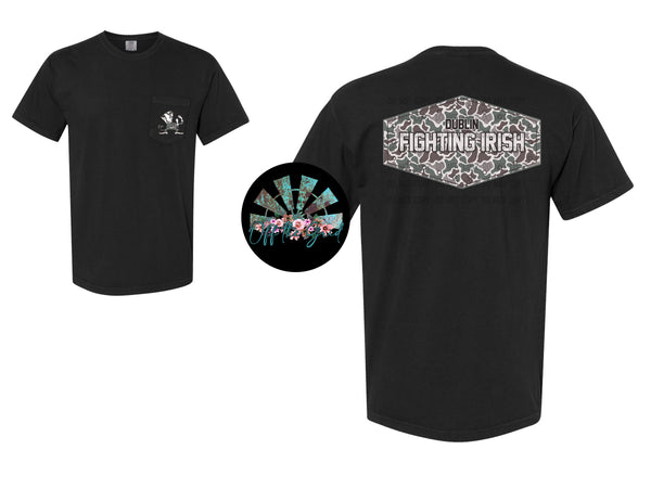 Retro Camo Dublin Fighting Irish T-Shirt and Sweatshirt