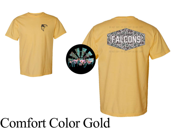 KIDS Retro Camo East Laurens Falcons T-Shirt