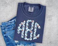 Retro Pastel USA Monogram Short Sleeve T-Shirt