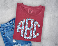 Retro Pastel USA Monogram Short Sleeve T-Shirt