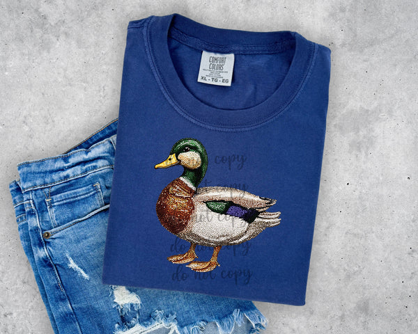 Faux Sequin Duck T-Shirt and Sweatshirt