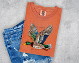 Faux Sequin Flying Duck T-Shirt and Sweatshirt