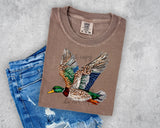 Faux Sequin Flying Duck T-Shirt and Sweatshirt