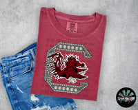 Rhinestone SC Gamecock Mascot PNG Digital Design