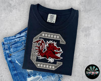 Rhinestone SC Gamecock Mascot PNG Digital Design