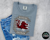Rhinestone SC Gamecock Mascot PNG Digital Design