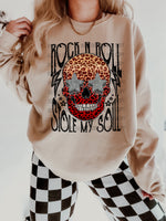 Rock N Roll Stole My Soul Leopard Skull Short Sleeve T-Shirt