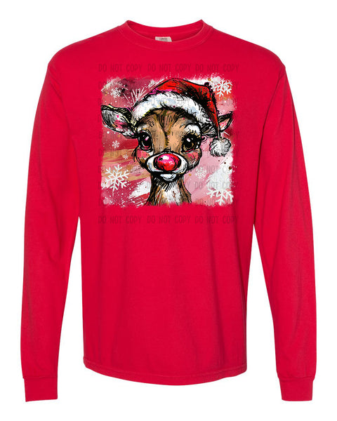 Rudolph Painted Canvas T-Shirt and Sweatshirt