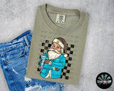 Blue Car Santa T-Shirt and Sweatshirt