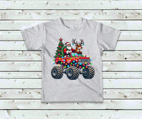 KIDS Santa and Rudolph Monster Truck T-Shirt