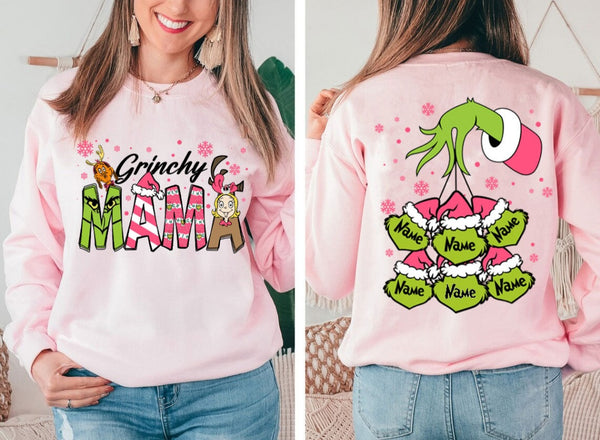 Custom Mama Green Man with Ornaments T-Shirt and Sweatshirt