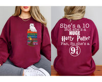 She's a 10 but she's a HUGE HP Fan, So she's a 9 3/4 Short Sleeve T-Shirt