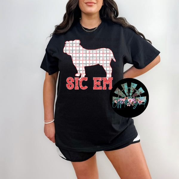 Plaid GA Bulldog PNG Digital Download (You get three files)