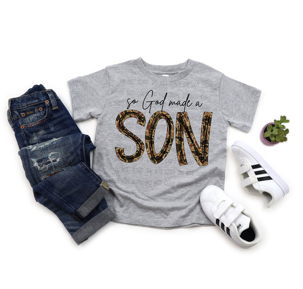 So God made a Son Duck Camo PNG Digital Design