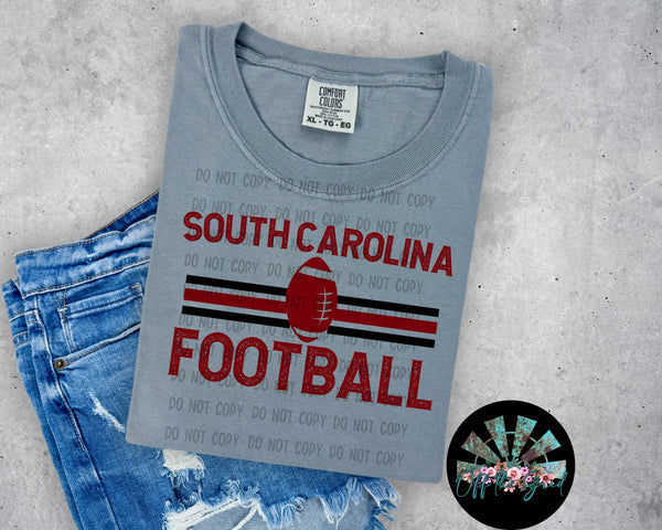 Striped SC Football PNG Digital Design (TWO DIGITALS)