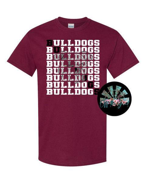 Stacked Bulldog with Mascot #2 PNG Digital Download