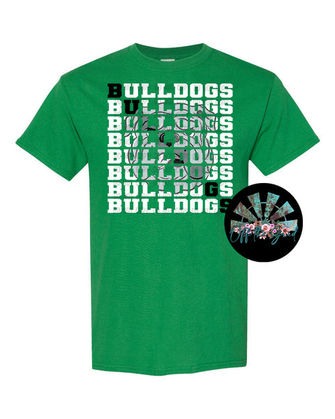 Stacked Bulldogs with Mascot PNG Digital Download