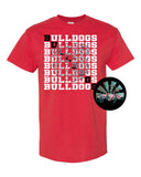 Stacked Bulldogs with Mascot PNG Digital Download