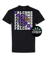 Stacked Falcons with Mascot (Purple Falcon) PNG Digital Download
