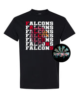 Stacked Falcons with Mascot (Red Falcon) PNG Digital Download