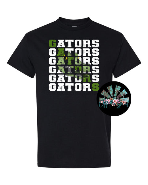 Stacked Gators with Mascot #2 PNG Digital Download