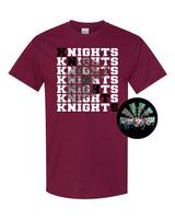 Stacked Knights with Mascot (Maroon) PNG Digital Download