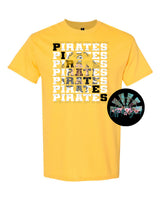 Stacked Pirates with Mascot (Yellow) PNG Digital Download