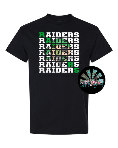 Stacked Raiders with Mascot #2 (Green Raider) PNG Digital Download
