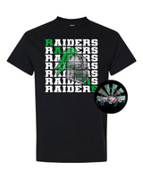 Stacked Raiders with Mascot (Green Raider) PNG Digital Download