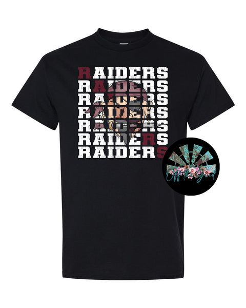 Stacked Raiders with Mascot #2 (Maroon Raider) PNG Digital Download