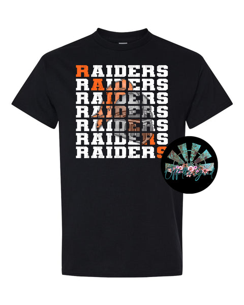 Stacked Raiders with Mascot (Orange Raider) PNG Digital Download