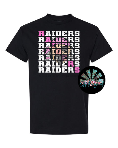 Stacked Raiders with Mascot #2 (Pink Raider) PNG Digital Download