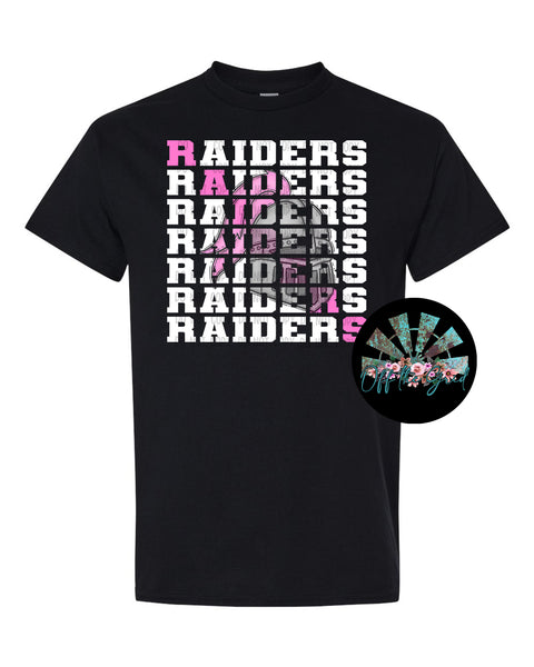 Stacked Raiders with Mascot (Pink Raider) PNG Digital Download