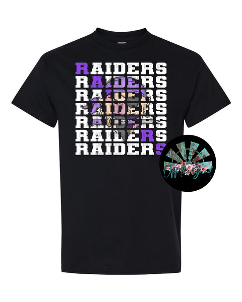 Stacked Raiders with Mascot #2 (Purple Raider) PNG Digital Download
