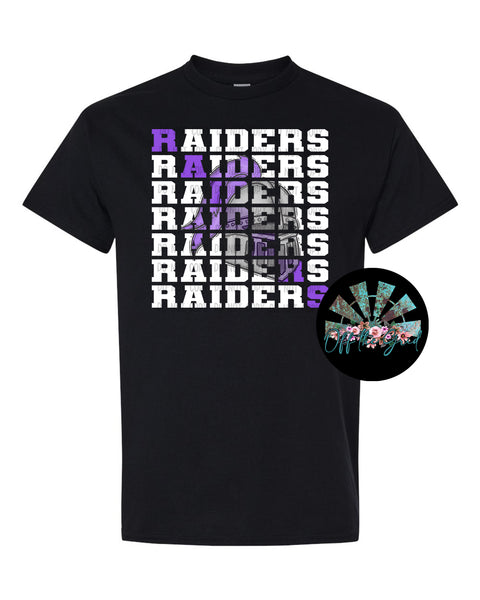 Stacked Raiders with Mascot (Purple Raider) PNG Digital Download