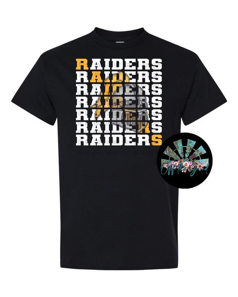 Stacked Raiders with Mascot (Yellow Gold Raider) PNG Digital Download