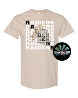 Stacked Raiders with Mascot (Gold Raider with B&W Letters) PNG Digital Download