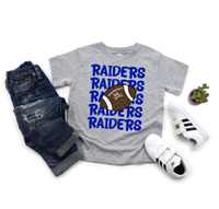 Stacked Raiders Football Short Sleeve T-Shirt