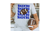 Stacked Raiders Football Short Sleeve T-Shirt