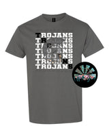 Stacked Trojans with Mascot (Trojan Black) PNG Digital Download