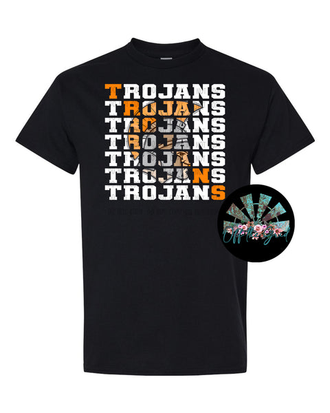 Stacked Trojans with Mascot (Trojan Orange) PNG Digital Download