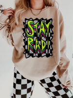 90's Retro Checkered Stay Rad Short Sleeve T-Shirt