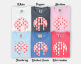 Plaid Strawberry Bows Monogram Short Sleeve T-Shirt