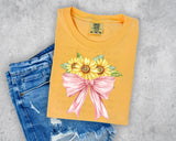 Sunflower Bouquet Bow T-Shirt