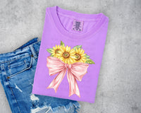 Sunflower Bouquet Bow T-Shirt